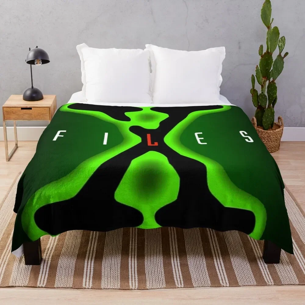 

X Files: Trust No One - Black/Green gradient background Throw Blanket Luxury Designer Cute Plaid Blankets