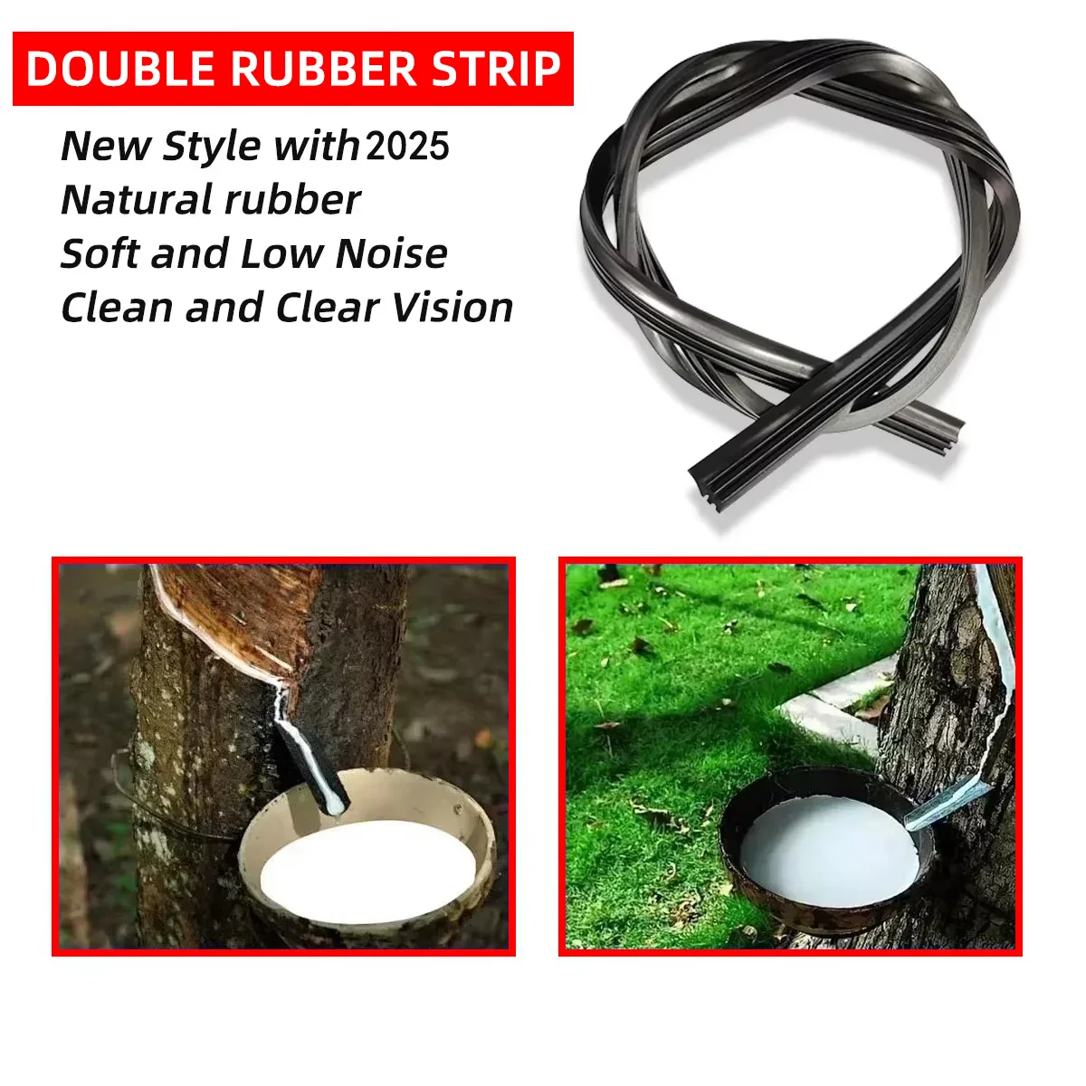 Wycieraczka samochodowa pasująca do Mercedes Benz E Class W211 W212 W213 C207 2002-2023 Wycieraczka z warstwą gumy naturalnej 2009 2010 2014