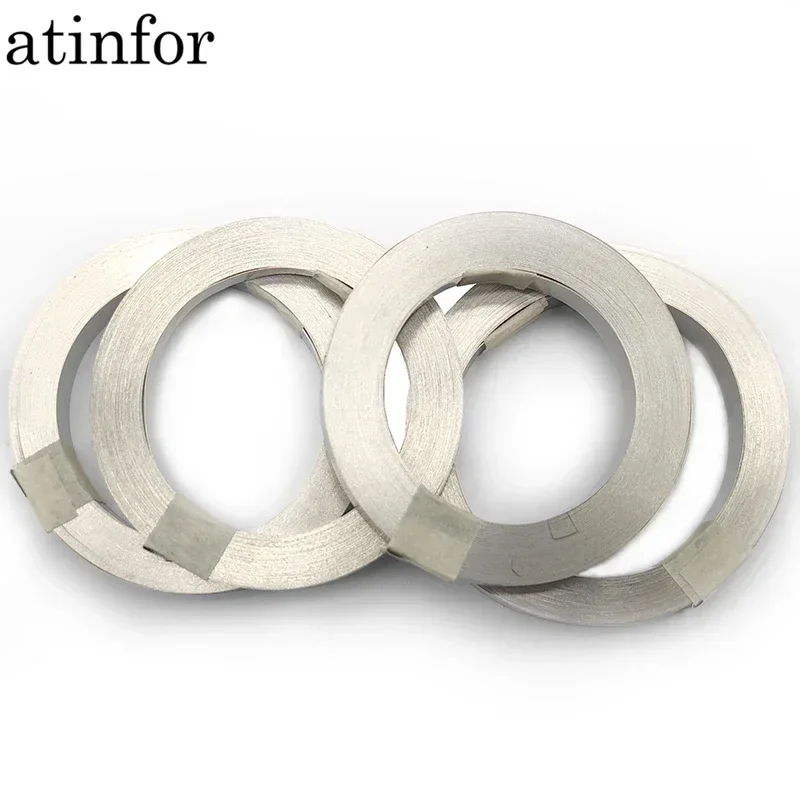 atinfor Width 8/10mm Li-ion Battery Nickel Plated Belt Strip Connector Spot Welding Machine Battery Welders 5/10M 0.15/0.2/0.3mm