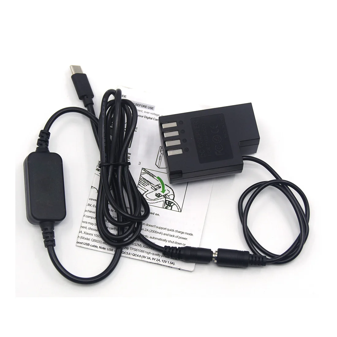 PD Type C Power Cable Plus DCC12 DC Coupler DMW-BLF19E BLF19 Dummy Battery For Panasonic DMC-GH3 GH3K GH4 GH5 GH5S GH5II Camera