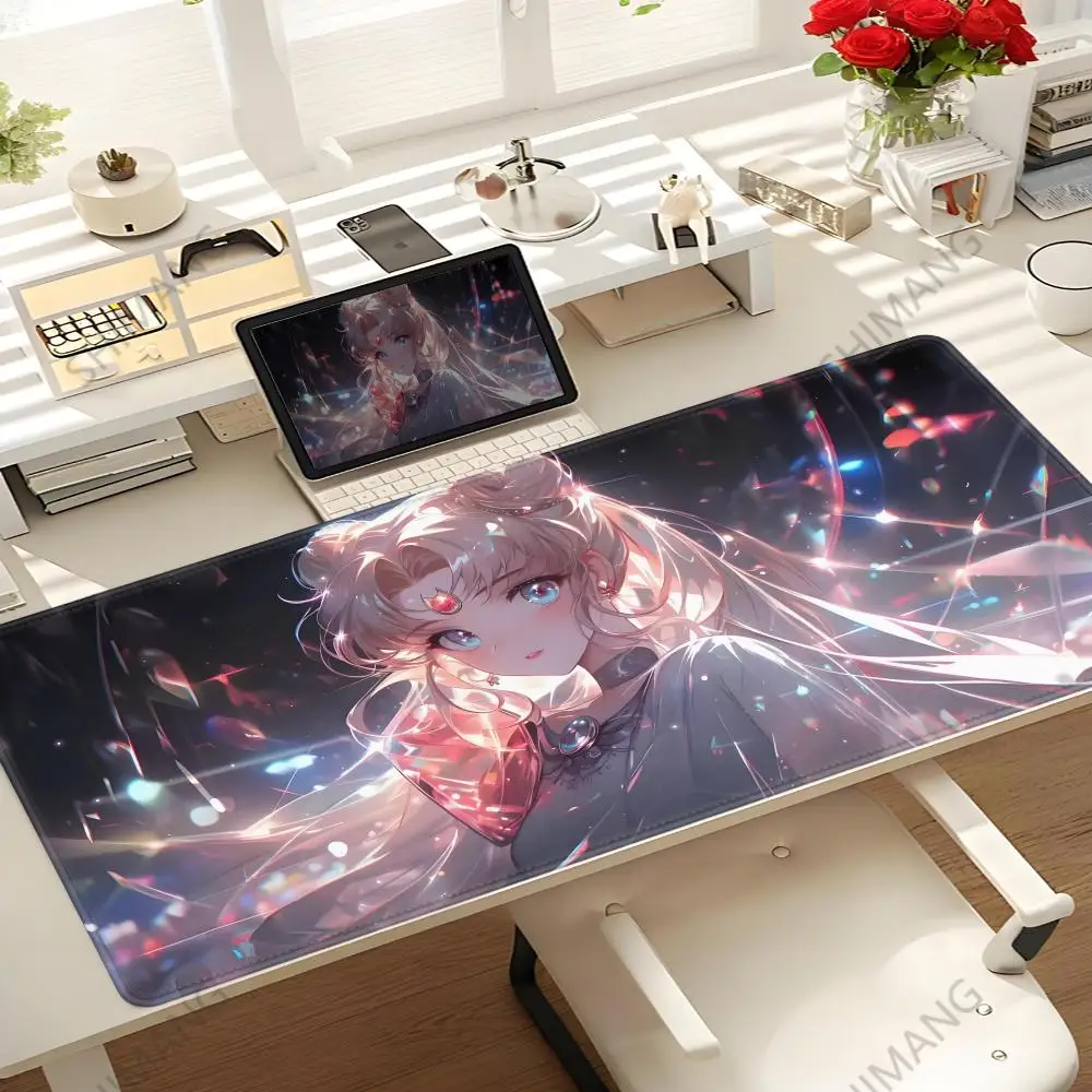 

Moons Cartoon S-sailors Mousepad HD Printing Computer Gamers Locking Edge Non-slip Mouse Pad XXL90x40cm Keyboard PC Desk Pad