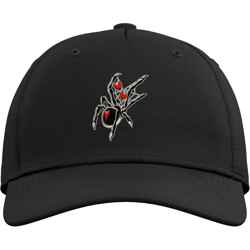 Spider Black Widow Love Web Adjustable Baseball Hat