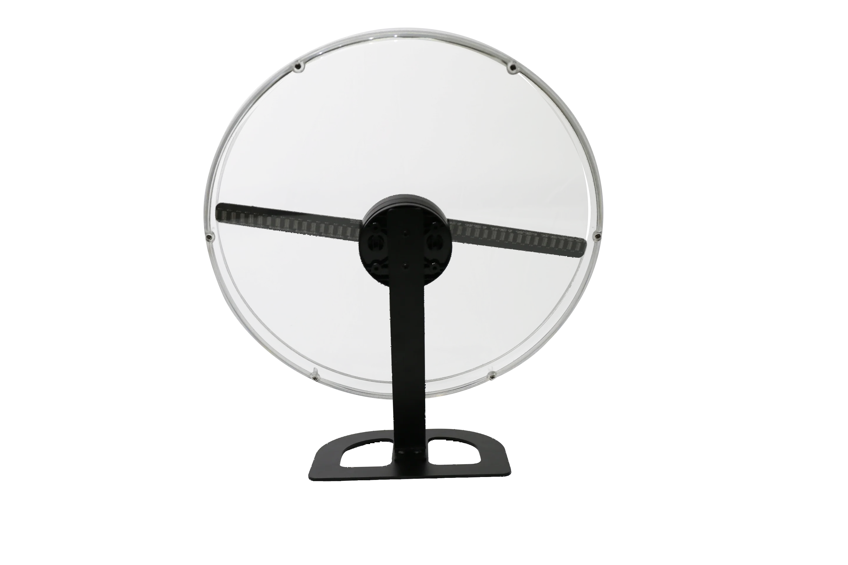 32cm Advertising Machine Desktop Projector Rechargeable Vertical Transparent Screen LED 3D Hologram Fan for Shopping Malls