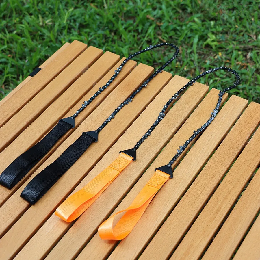 Portable Hand Chain Saw, 24in 11T Manganese Steel Pocket Wire Saw, Outdoor Cutting Tool for Gardening Trimming Camping
