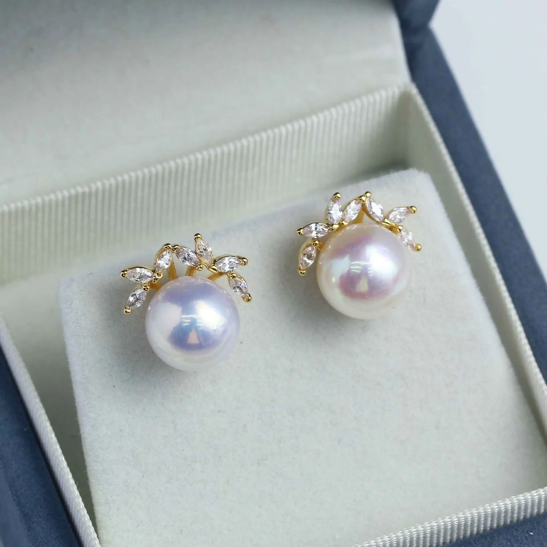 1 Pair E331 Gold Plated Copper S925 Silver Needle Pearl Stud Earrings Findings Jewelry Making DIY Jewelry Accessories