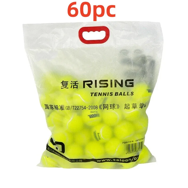 

60pc Tennis Training Balls for Beginner Advanced Professional Players Tennis Match Ball Multi Indoor Outdoor Games Balls