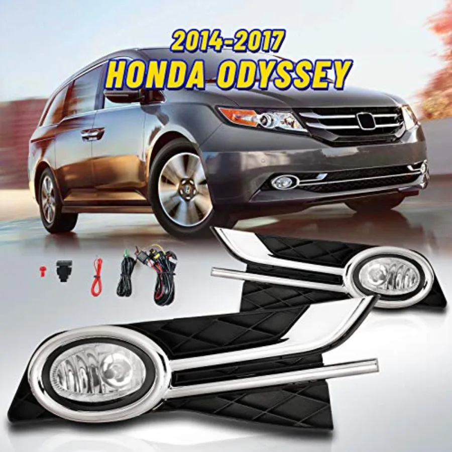 

Driving Fog Lights for Honda Odyssey 2014-2017 with H11 12V 55W Bulbs Fog Lamps Assembly Included Wiring Kits Switch-1 Pair Cle