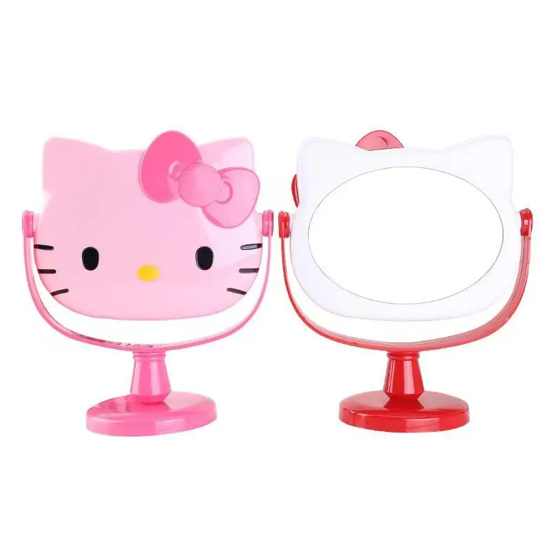 sanrio Hello Kitty Creative Simple Cartoon Anime Character Dressing Mirror Cute Kawaii Simple Desktop Makeup Mirror Wholesale