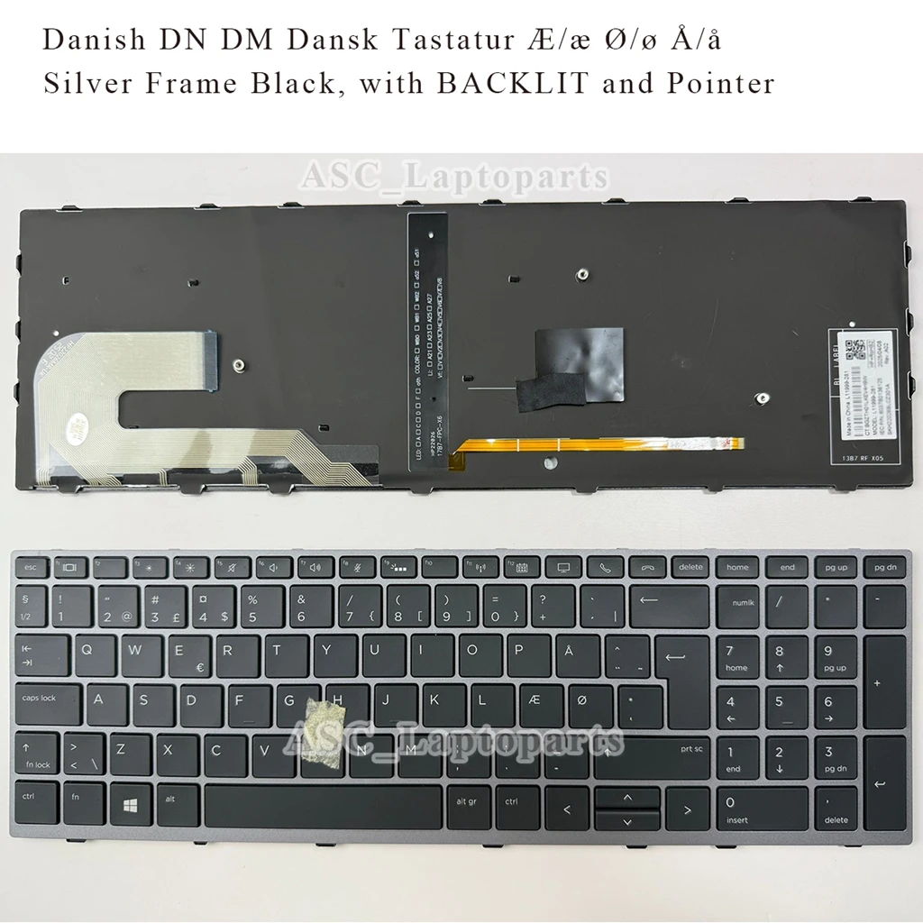 

Новая датская клавиатура DN DM ertatur для HP EliteBook 850 G5 755 G5, 850 G6, ZBook 15u g5 g6 с подсветкой, серебряная рамка, черная