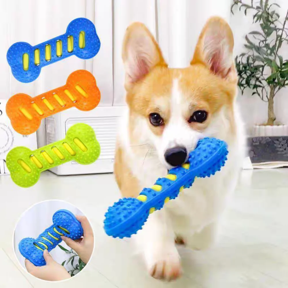 

Pet Dog Chew Toys Rubber Bone Toy Teeth Cleaning Molar Stick Puppy Interactive Stick Dog Chewing Bite Toys Pet Accessories