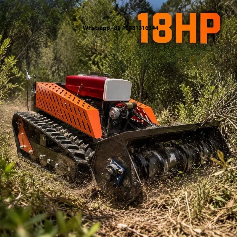 18HP 4-Stroke Water Cooled  Remote Control Brush Cutter with 300M Range for Industrial DIY Orchard Roadside Grass Clearing
