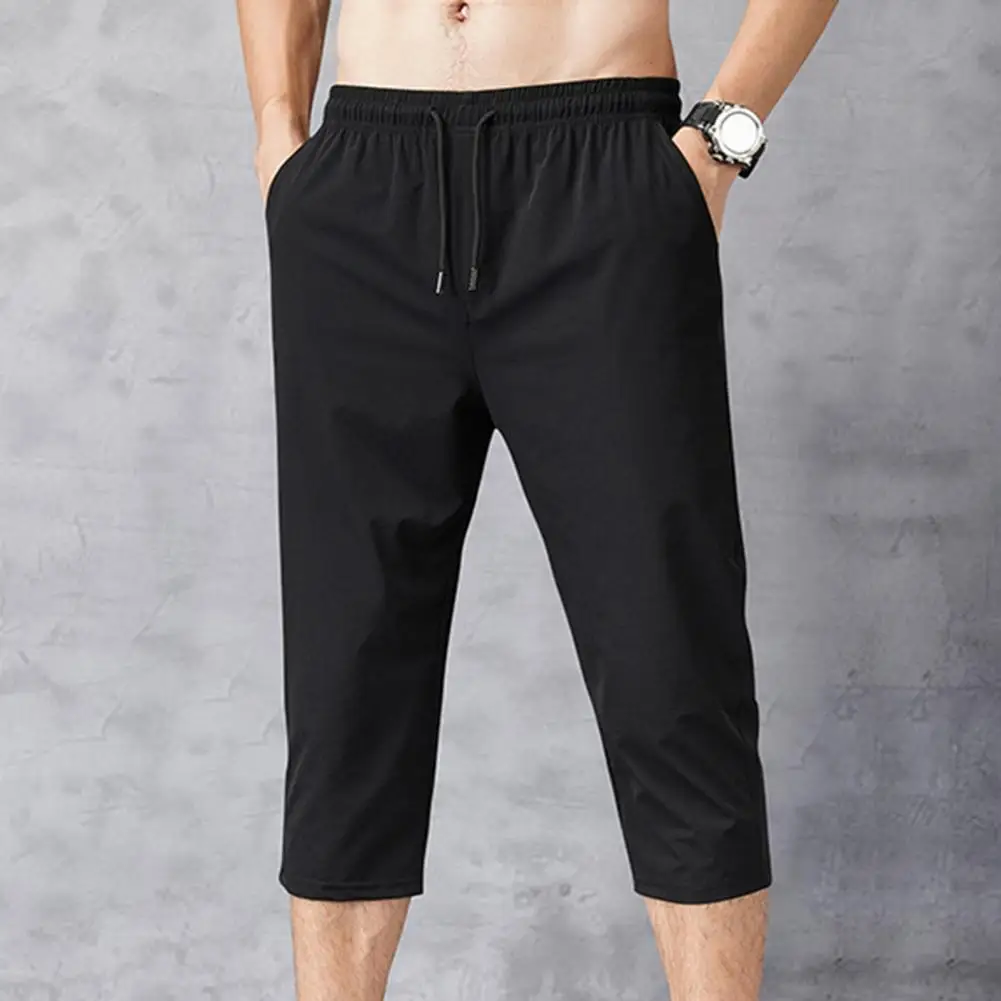 Pants Stylish Solid Color Elastic Waist Pants Skin friendly Summer Pants