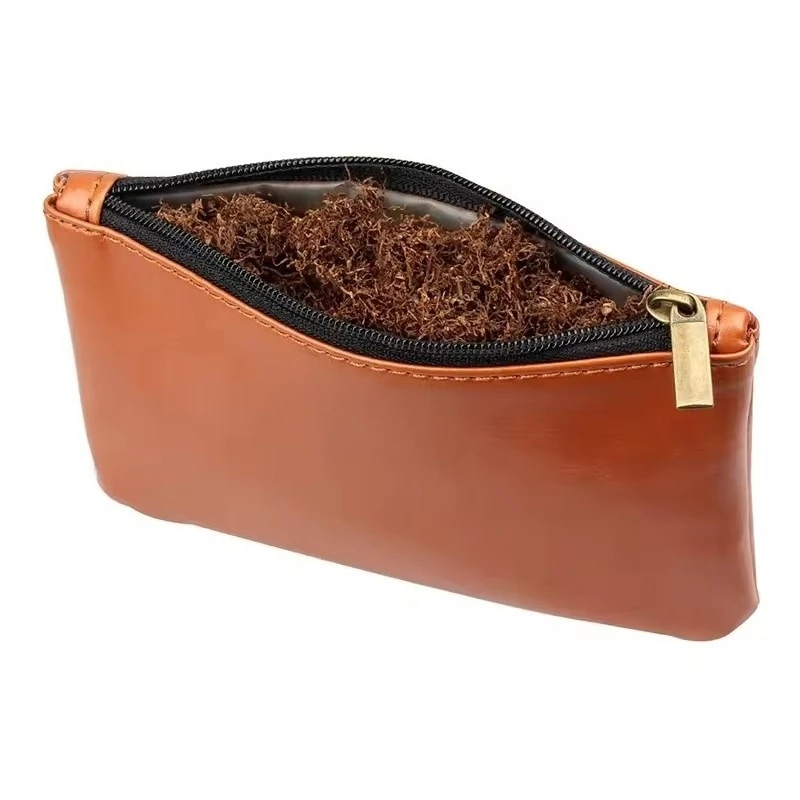 PU Leather Herb Tobacco Pouch Bag Case Herb Tobacco Smoking Pipe  Bag Cigarette Rolling Paper  Tobacco Storage Bag