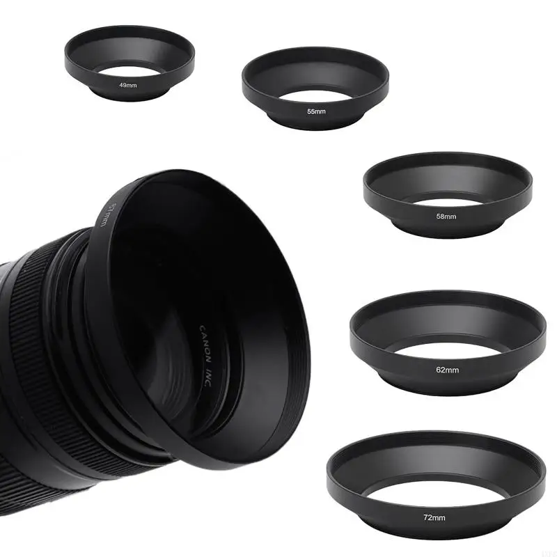 

Metal Lens Hood Wide-Angle 39mm 40.5mm 43mm 46mm 49mm 52mm 55mm 58mm 62mm 72mm 77mm 82mm Lens Hood
