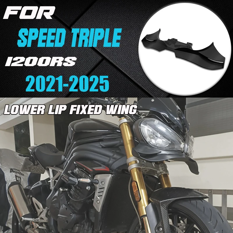 

For Speed Triple 1200RS 1200rs 2021-2025 2023 2024 Motorcycles Frontal Spoilers Downforce Winglet Aerodynamic Wing Front Spoiler
