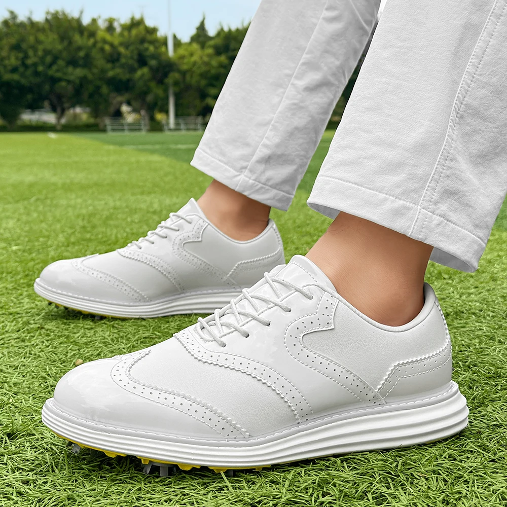 Fashionable Golf Shoes for Men, Outdoor Fitness and Leisure Walking Shoes, Comfortable Grass Training Golf Shoes