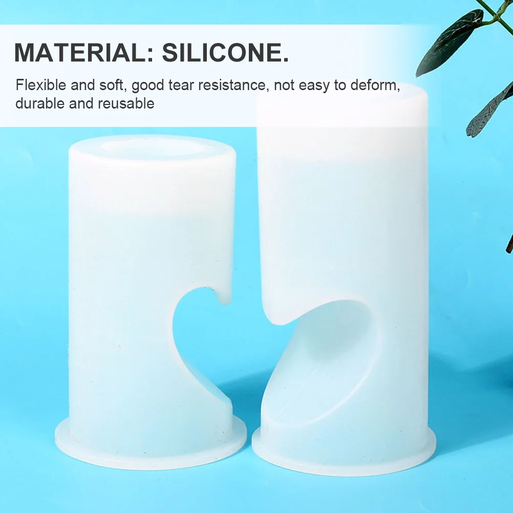 

2pcs Silicone Heart Candleholder Diy Crafts Making Tool Creative Candlestick Molds Valentine'S Gift Wax Casting Mold Durable