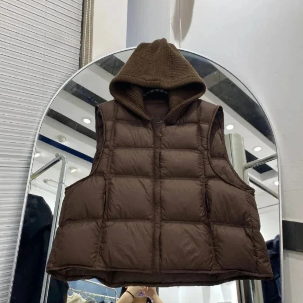 Female Down Jacket Vest Warm Lightweight with Puffer Jacket Quilted Insulated Winter Outerwear for Casual Wear Cold Weather