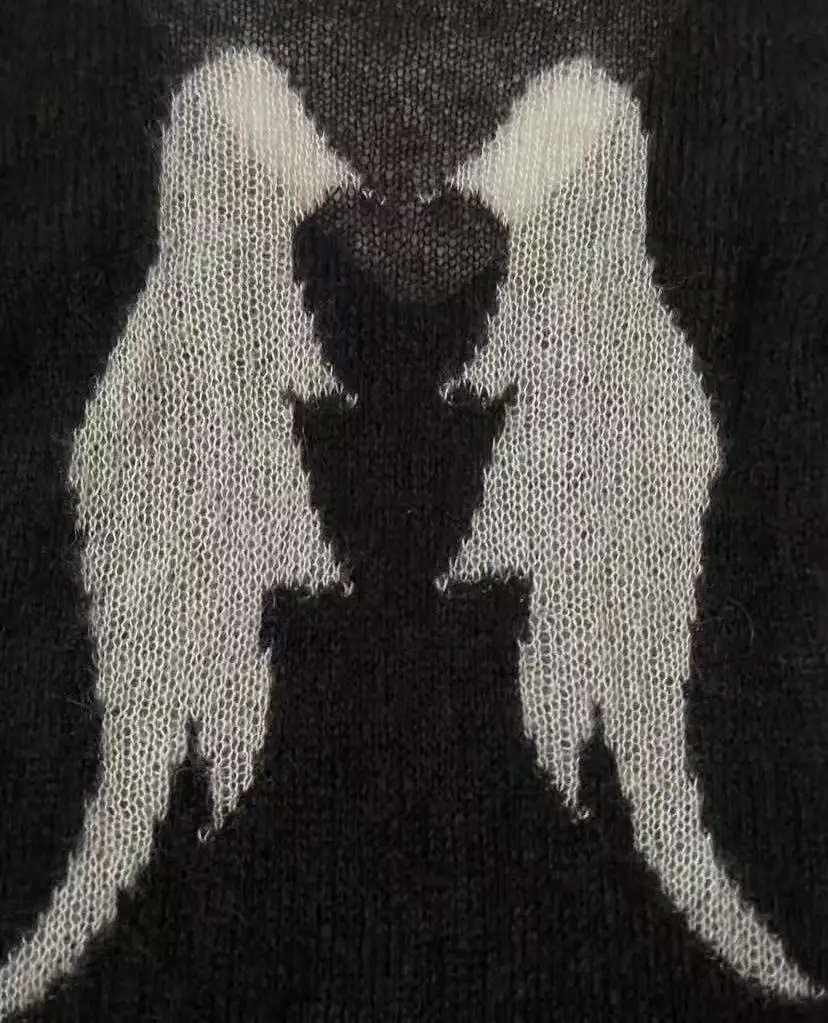 Frühlings- und Sommer-Neuheit: Spicy Girl Angel Print Langarm-Oberteil mit schmaler Passform, vielseitig, modisch und bequem. – Detail 1