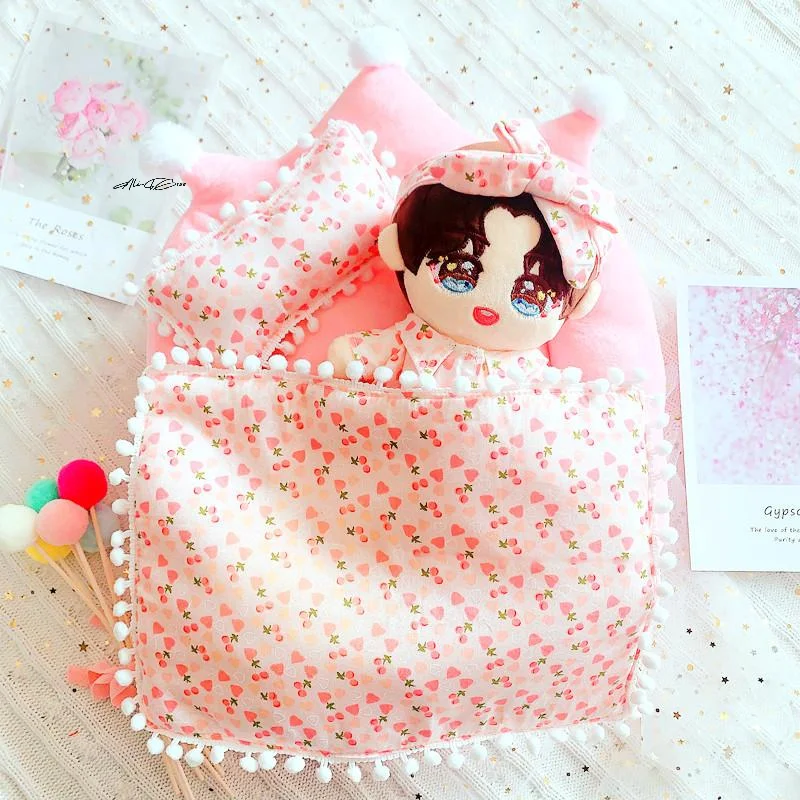 3 個 DIY 綿人形寝具セット 10/20 センチメートルアイドル人形クリエイティブドレスアップアクセサリー人形用キルト枕ベッド