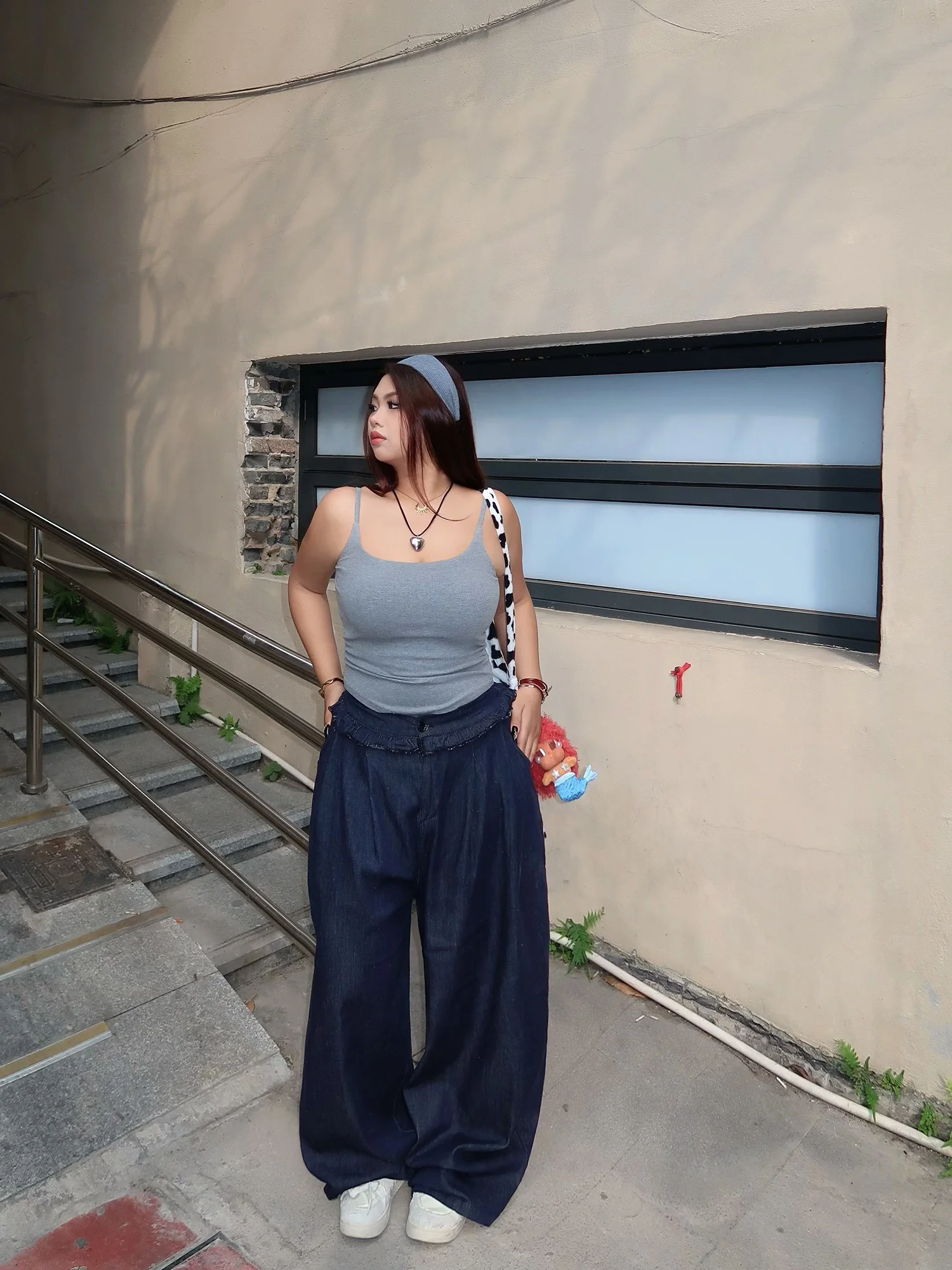 

Джинсы прямого кроя с высокой талией для похудения, женские летние тонкие модные универсальные брюки больших размеров, удобные дышащие джинсовые брюки