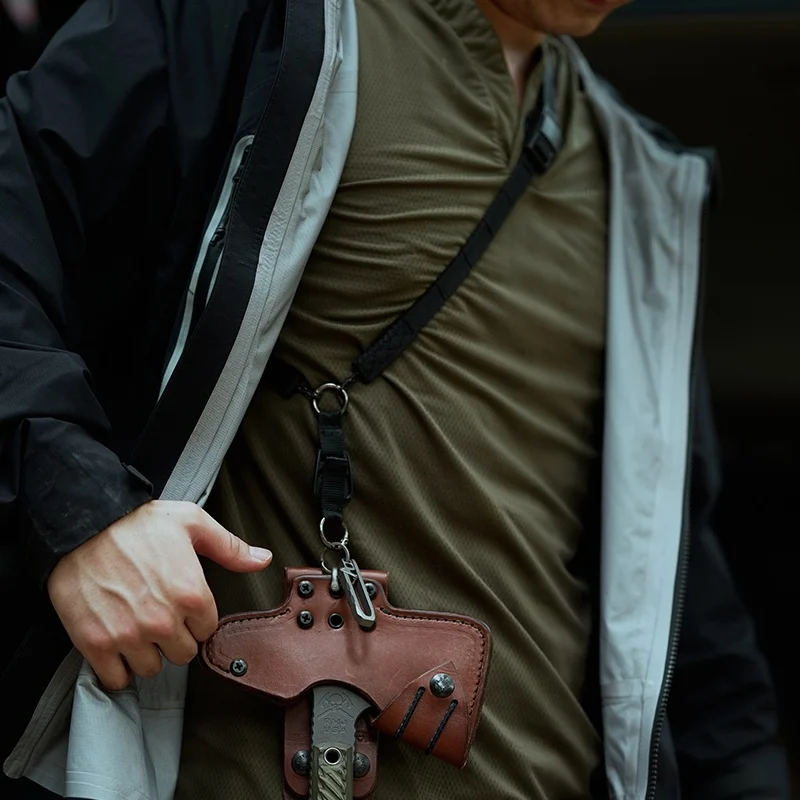 خطاف مخبأ مغناطيسي تكتيكي، حزام للهاتف المحمول ذو نقطة واحدة مع حزام تكتيكي مزخرف EDC متعدد الأغراض #6