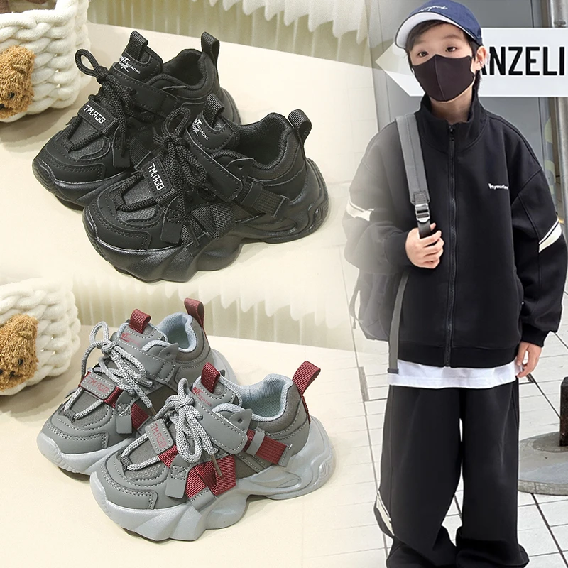 

Весенне-осенние кроссовки для девочек, нескользящая детская теннисная обувь для мальчиков, школьная повседневная детская спортивная обувь, модная универсальная обувь