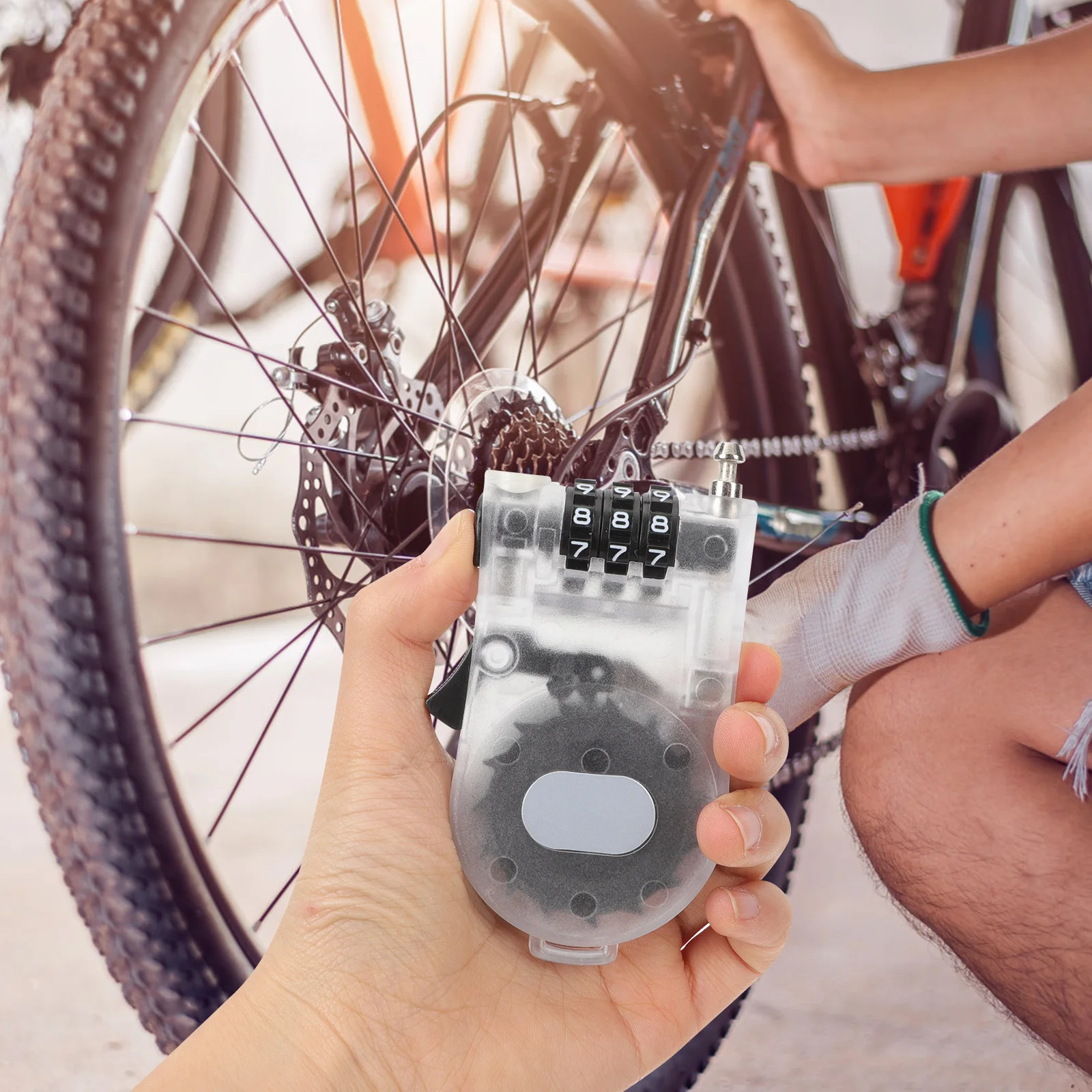 

Snowboard Lock Three Digit Password Portable Coded Lock Multi-Use Bike Anti-Theft Snowboarding Gear Snowboard Gear