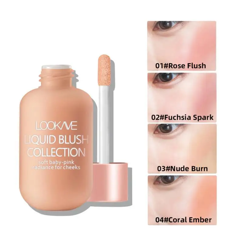 Face Liquid Blush Naturally Brightens Skin Tone Long-lasting Matte Make Up Waterproof Liquid Blush Cheek Contour Blush Cosmetic