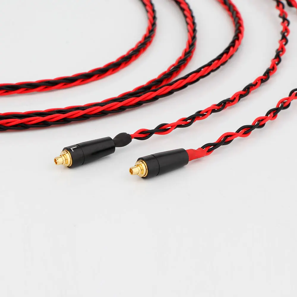 8 Core Red OCC Earphone Headphone upgraded Cable For AKG N5005 N30 N40 MMCX Sennheiser IE300 IE900 ie60