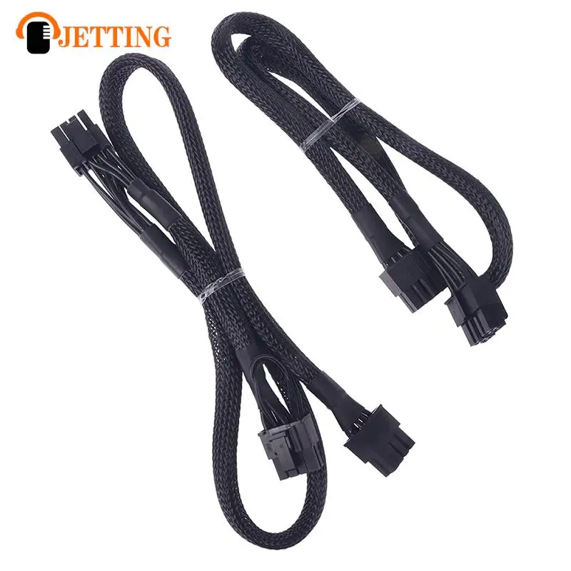 18AWG PCI-E kabel Modular 8 Pin ganda 8 Pin untuk Corsair RM550X RM650X RM750X RM850X RM1000X 8 Pin PCI Express hitam 65cm + 10cm