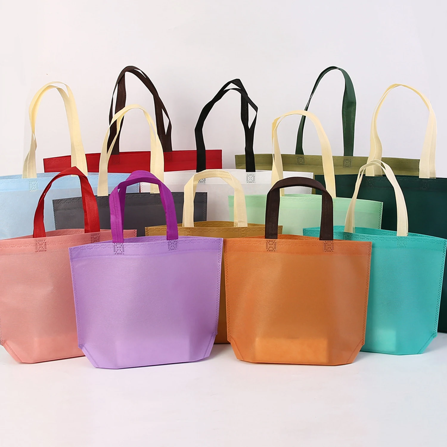 1 PC Reusable Shopping Bag Foldable Tote Grocery Bag Non-Woven Storage Eco-friendly Bags Women Shopping Handbag