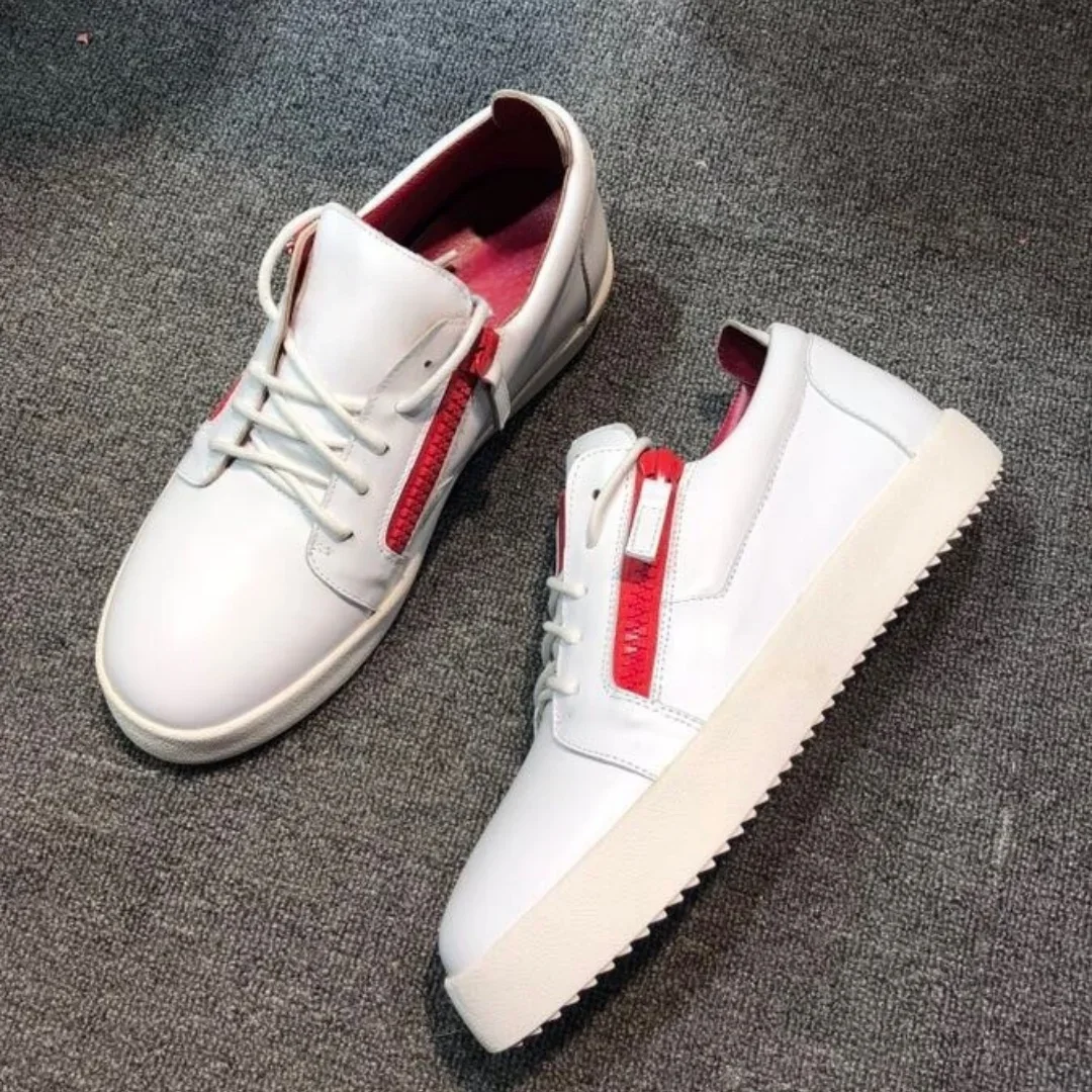 

New Fashion Casual Sneakers for Men Brand Designer Women Tennis shoes Luxury Real Leather GZ Loafers Sports shoes 35-48 G1186