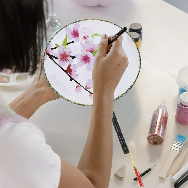 10 шт., детский веер для рисования, 21 см