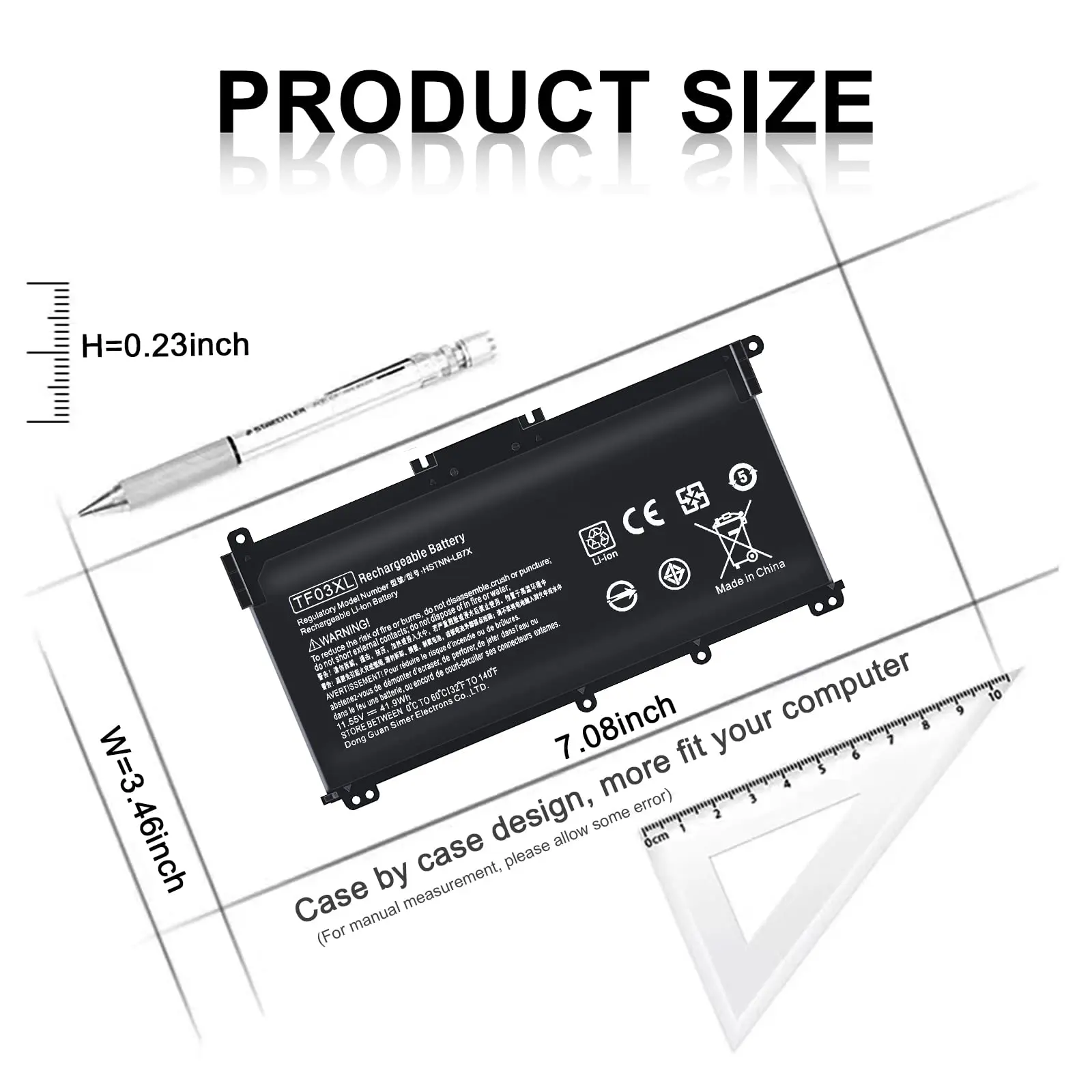 TF03XL 920070-855 Battery for HP Pavilion X360 15-CC665CL 15-CD040WM 15-CC123CL 14-CD1055CL 14-CD1021LA 17-AR050WM 14M-CD0XXX