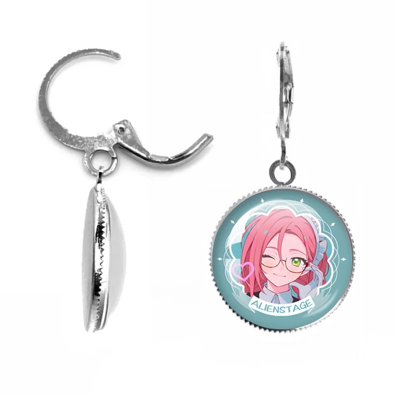 ALIEN STAGE Mizi Sua Till Ivan Hyuna Luka 20mm Round Earring Cartoon Pendant Accessories Couples Fans Gift