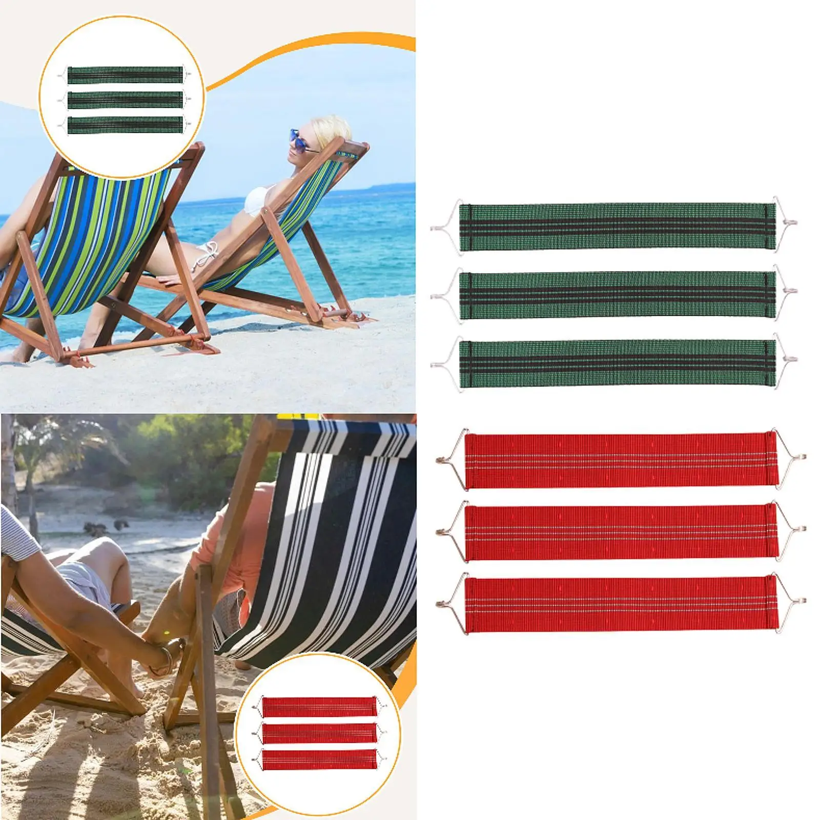 

3x Patio Chair Replacement Cords Tightening Stretch Belt for Patio Chairs Upholstery Outdoor Lawn Chairs Folding Chair Hammocks