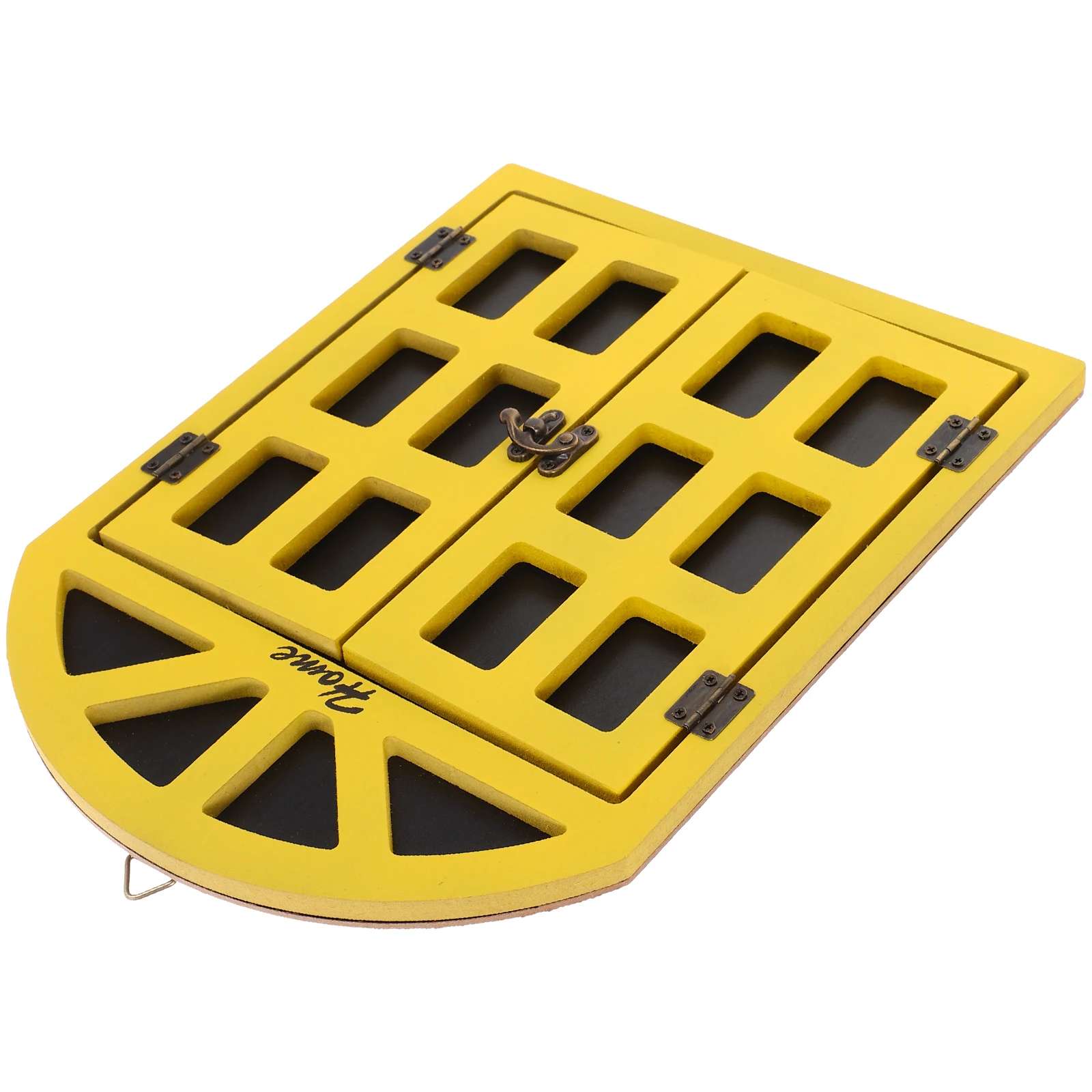 

Wall Hanging Chalkboard Small Yellow Wood Signs Blackboard Decorative Vintage Window Retro Shop Display Message Board