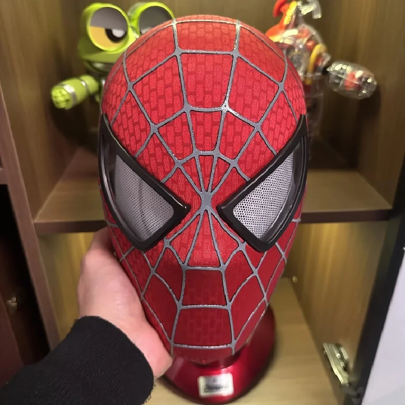 Superhero Spider-Man Helmet First Generation Toby Maguire Blink Glow Remote Control Role-Playing Mask Adult Collection Toys view 3