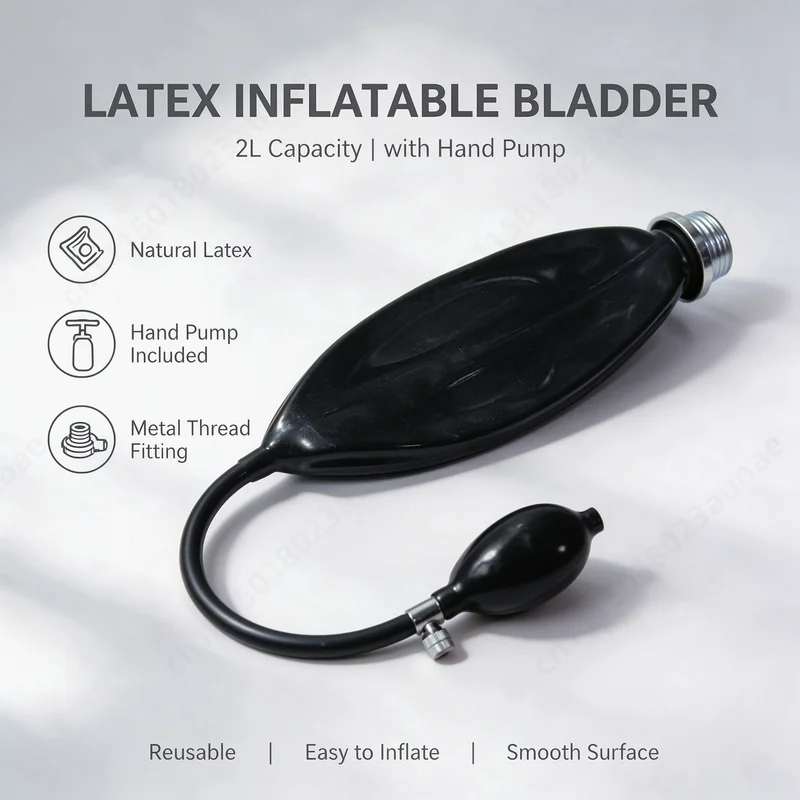 Latex Inflatable Breathing Bag Sac, Gas Mask Accessory, Control Latex Bag For Breath Restriction Training