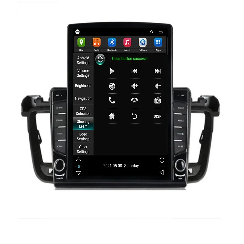 9.7 "العمودي نمط تسلا Carplay شاشة أندرويد بلوتوث راديو السيارة لتحديد المواقع والملاحة مشغل وسائط متعددة لبيجو 508 2011-2050