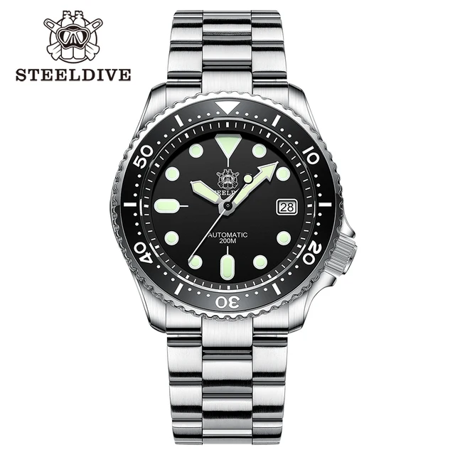 Mechanical Watch For Men STEELDIVE SD1973 Japan NH35 Automatic