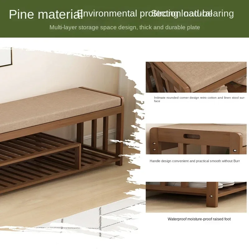 Light Luxury Shoe Changing Stool Home Doorway Bench Leisure Bedside Stool Cloakroom Wearing Shoes Stool Entryway