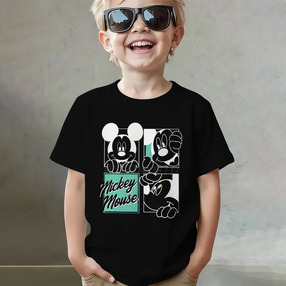 

Kids Fun Mickey T-shirt Mickey Letter Print Graphic Casual Short Sleeve Top Children's Clothing Mickey Mouse Clothes Child