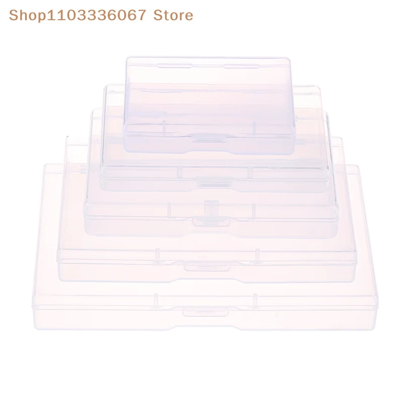 【L】Transparent Plastic Box Rectangular Translucent Packing Box Storage Organizer Case Dustproof Durable Strong Jewelry Container