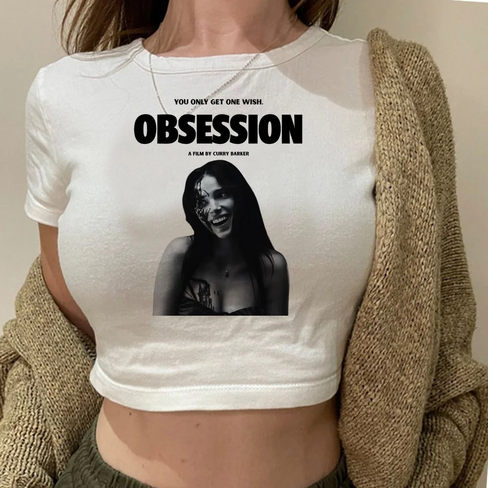One Wish Willow cropped top women graphic korean fashion y2k party funny tshirt gothic baddie goth