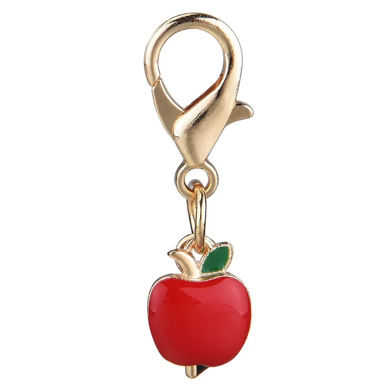 ジュエリーアクセサリー、バッグペンダント、果物と野菜シリーズ用の小さな合金オイルドリップバッグペンダント