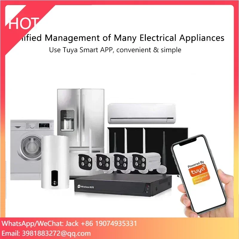 

3mp Tuya Smart Life 4CH Video Surveillance Kit 1080P WIFI Waterproof NVR CCTV Camera Tuya Security System 2mp