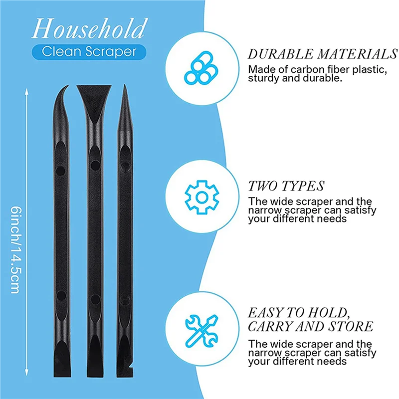 T82C Hot Sale-27 Pcs Plastic Scraper Tool Scratch Free Plastic Scraper Cleaning Pen Shaped Scraper Tool Multipurpose Label Scrap