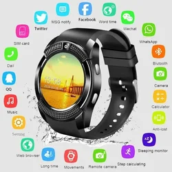 V8 Smart Watch Men Bluetooth Sport Watches Women Ladies Rel gio Smartwatch with Camera Sim Card Slot Android Phone PK